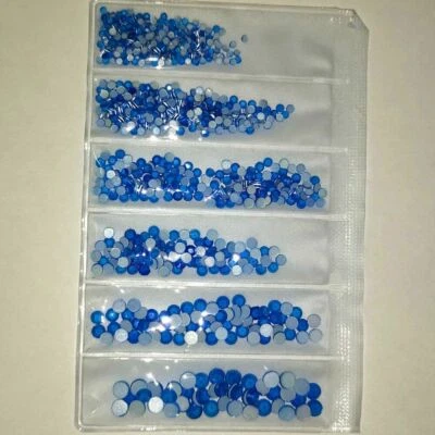 830 piezas de cristales luminosos de neón con respaldo plano SS6-SS20 pegamento en diamantes de imitación fluorescentes Foto 1 de 4