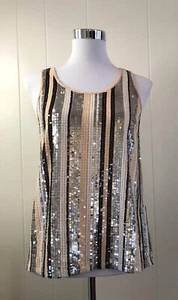 NWOT Isla Maude Anthropologie Sequin Sleeveless Tank Top Women’s Sz XS - Bild 1 von 4
