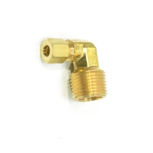 1/4 Tube Compression OD to 1/2 Male Npt 90 Deg Elbow Adapter Fitting Gas Water - Picture 1 of 5