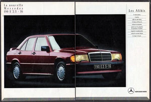 1989CEDES 190 E 2.5 16 Vintage Original 2 page Print AD | Red car photo France - Picture 1 of 1