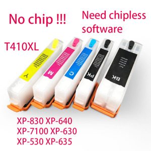 No Chip Refillable Empty Ink Cartridge T410XL For Epson XP-830/630/530/640/7100 