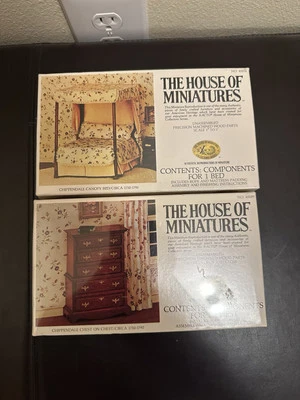 The House of Miniatures Chippendale Bed & Chest Duo NIB New - Image 1 of 2