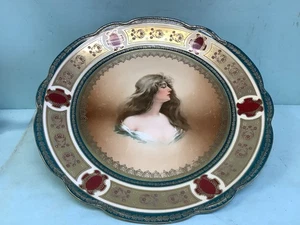 Österreichische Portrait Platte Künstler signiert 12 1/2" Durchmesser - Bild 1 von 10
