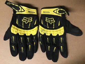 Fox Racing Dirtpaw MX MTB Biking Gloves Black Yellow Size L Large - Picture 1 of 6