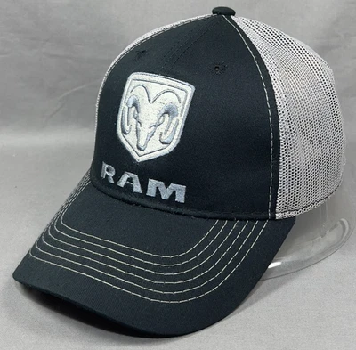 Dodge Ram Snapback Gorra Sombrero Camión Negro Publicidad Camionero Malla Logo Camiones Para Hombres Foto 1 de 4
