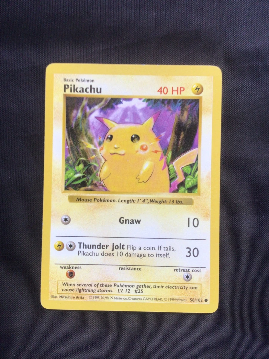 Pikachu Pokémon TCG Shadowless Individual Collectible Card Game
