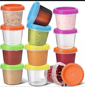 Tafura 4 Oz. Small Containers with Lids- 12 Pack Condiment Containers - Picture 1 of 3
