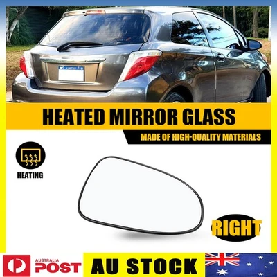 Suit For Toyota Yaris 2012-2017 Car Right Side Clear Mirror Glass Heated w/Plate - image 1 of 4