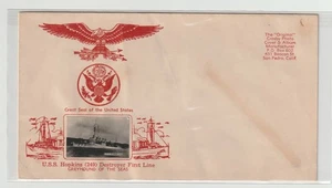 USS Hopkin DD-249 Destroyer 1st Line, Greyhound of Seas- unused cover by CROSBY - Picture 1 of 1