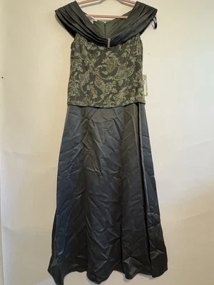 patra dress 14 Formal Green Sparkle Gold Gown New NWT Mother Of The Bride - Image 1 of 4