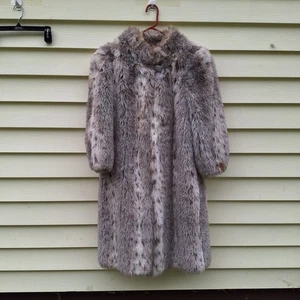 Womens Faux Fur Vtg Coat One Size Boho Festival Hippie Fairy Cottagecore Y2K - Picture 1 of 24