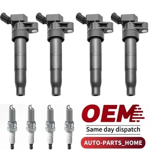 4X Ignition Coils + 4X Spark Plugs for 2011-2015 Kia Optima Sonata 2.4L L4 UF611 - Picture 1 of 10