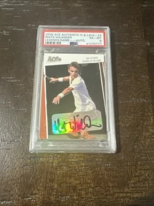 Tappetini da tennis 2006 Ace Authentic H & L Legends Of Game Wilander AUTO /400 PSA 6 - Foto 1 di 2