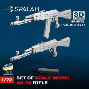 Set of scale models AK-74 rifle (7 pcs) Scale 1:72 Spalah SP11072 - Picture 1 of 1