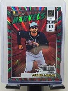 Donruss Green Lasers Diamond Marvels 2025 Jordan Lawlar #17 Arizona Diamondbacks - Imagen 1 de 6
