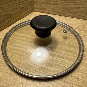 T-fal Cookware Lid Tempered 66S S6 Vented Replacement Glass Stainless 7 3/8” - Picture 1 of 7