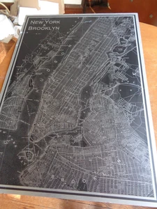 IKEA Kopparfall New York City & Brooklyn Metal Picture 19 ¼x27 ½ " By Jake Hukee - Picture 1 of 8