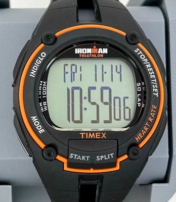 Timex T5K143 Ironman 50 Lap Digital Alarm/Chronograph/HR Men's Watch 42mm - Image 1 of 4