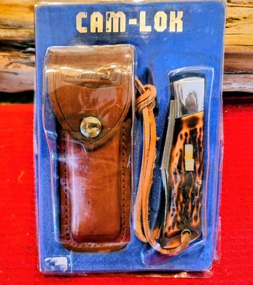 CAMILLUS Vintage No. 7 Folding Pocket Knife Original Sheath Cam-Lok-EXCELLENT - Image 1 of 3