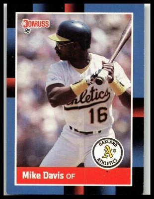1988 Donruss #281c Mike Davis Oakland Athletics - Image 1 of 2