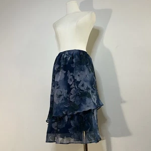 90s Y2K Floral Fairycore Whimsigoth Witchy Ruffle Hem Skirt 32-37 Inch Waist - Picture 1 of 6