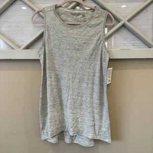 Athleta Shiva Tank Top 3 Gray Shimmer  Sleeveless Top Size M New With Tags - Picture 1 of 7