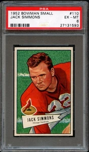 FB - 1952 Bowman Small - Jack Simmons - #110 - PSA 6 - EX-MT - Picture 1 of 2