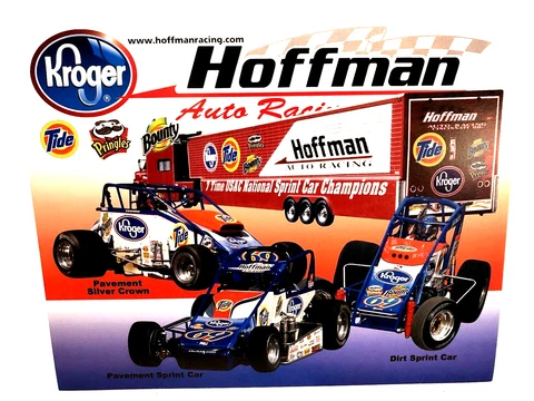 HOFFMAN AUTO RACING SILVER CROWN-ASPHALT SPRINT CAR-DIRT OPEN WHEEL POSTCARD Cover
