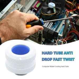 PC Water Cooling Tube Fitting G1/4 for 14mm OD Hard Tubes (White) UK - Bild 1 von 6