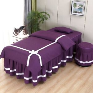 4pcs/set Massage Table Cover Bed Sheet Shirt Pillowcase Duvet Cover Bedding Set