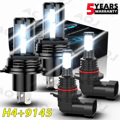 For Toyota Solara 1999-2001 8000K Combo 4X Front LED Headlight + Fog Light Bulbs Foto 1 de 4
