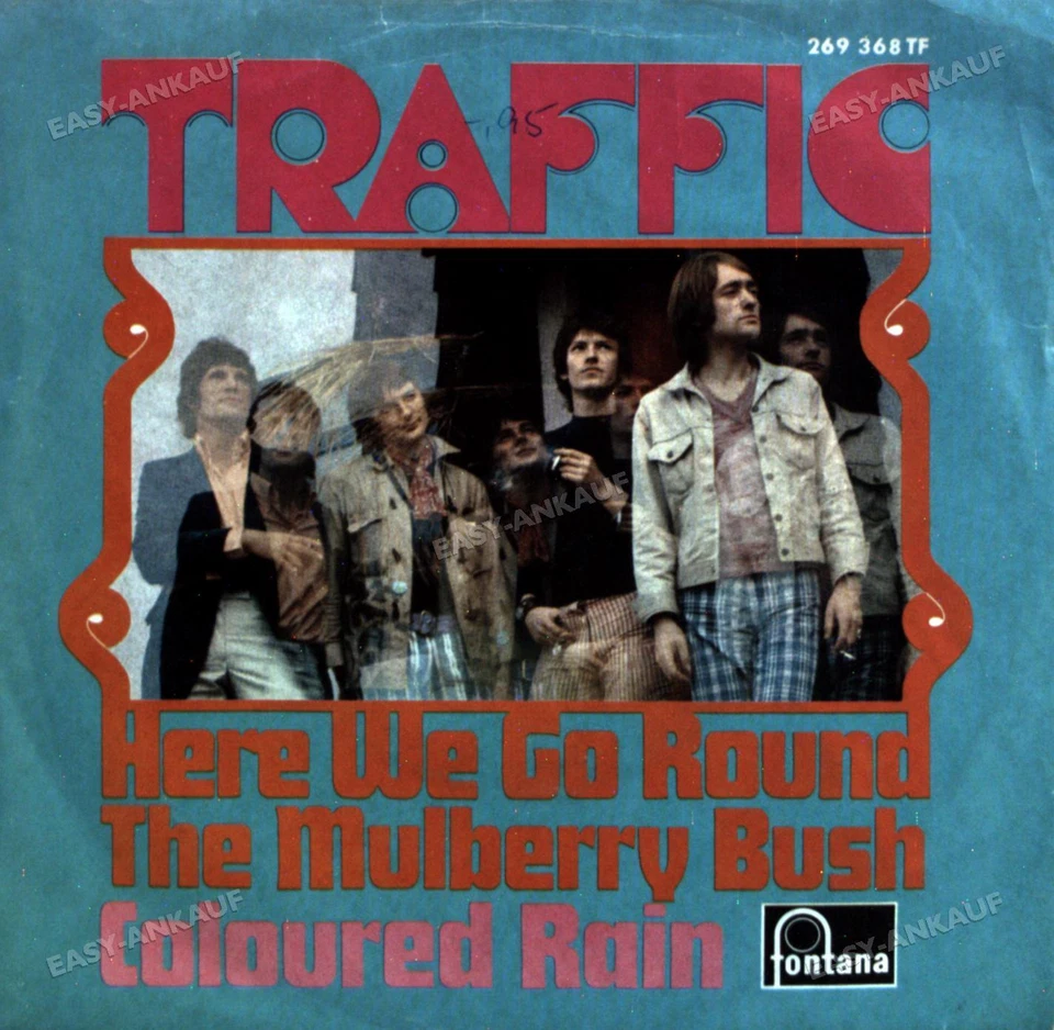 Traffic - Here We Go Round The Mulberry Bush / Coloured Rain 7" (VG/VG) . - Image 1 of 1