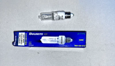 Bulbrite 120V light bulb 1000W-12V Clear MINI CAN E-11 JD TYPE - Image 1 of 4