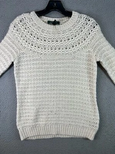 Lauren Ralph Lauren Pullover Damen Medium Beige Alpaka Wollmischung Zopfmuster Fair Isle - Bild 1 von 10