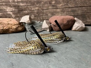 Golden Shiner - 2 Pack - Swim Jigs Bass Fishing Jig Lure - Picture 1 of 2
