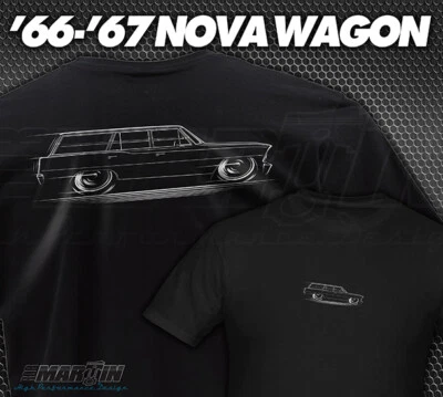 Camiseta '66-'67 Chevy Nova Wagon Chevrolet SS II Primera Generación 1966 1967 Foto 1 de 4