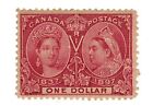 ONE DOLLAR 1897 CANADA JUBILEE MINT STAMP F- VF