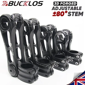 Bicycle Adjustable Stem 31.8mm 25.4mm Bike Handlebar Stem 90/110/130/145mm 3D UK - Picture 1 of 18