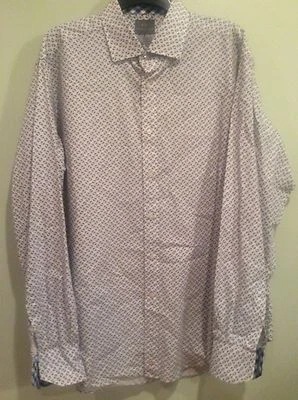 Men's Thomas Dean LS Size XL Button Front Multi-Color Dress Shirt Floral Design - Image 1 of 4