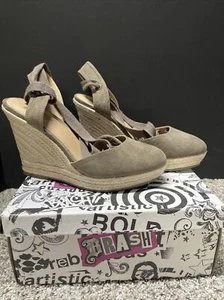 Brash Wedge Shoes Women Size 7.5 Strappy Slip On Heels Shoes - Picture 1 of 5