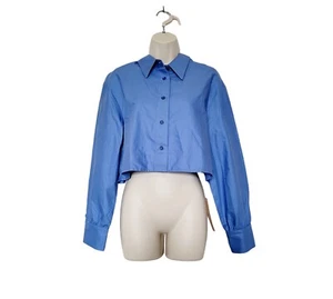 Reformation Noah Shirt In Dusk Blue Button Down Long Sleeve Women's Size... - Picture 1 of 8