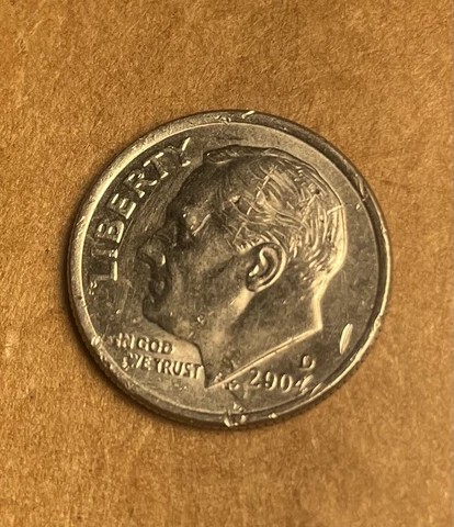 2004-D Roosevelt Dime ERROR COIN Cover