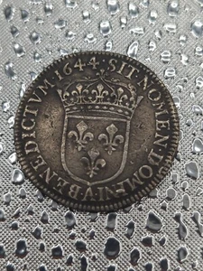 France 1/4 Francs Ecu 1644 A Point - Picture 1 of 2
