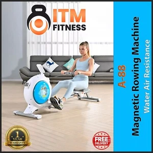 Adjustable Magnetic Rowing Machine with LCD Monitor for Home Gym Use - Picture 1 of 16