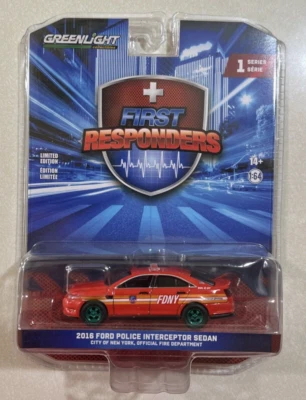 NEW 2022 Greenlight First Responders Series 1  2016 Ford Taurus FDNY CHASE - Image 1 of 2