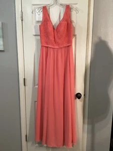 Mori Lee by Madeline Gardner Dress Formal Gown Peach Color Size 16 - Picture 1 of 8