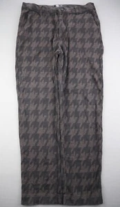 Zara Man Flannel Print Chino Pants Brown Black Slim Stretch Cotton Sz M (28x24) - Picture 1 of 6