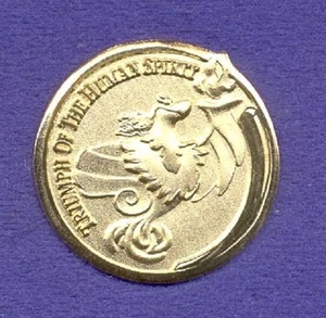 Gold Colored Phoenix Bird with Torch Lapel Pin ~The Triumph of the Human Spirit - Picture 1 of 1