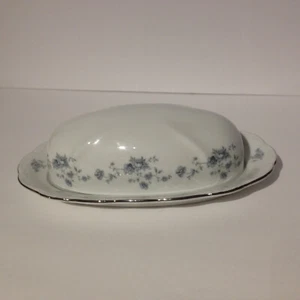 Johann Haviland Covered Butter Dish Germany Blue Garland Fine China Service - Picture 1 of 17