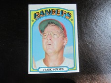 1972 Topps # 350 Frank Howard Card Texas Rangers